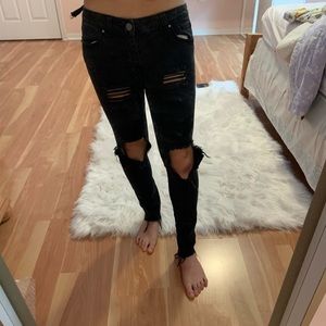 RSQ black ripped skinny jeans
